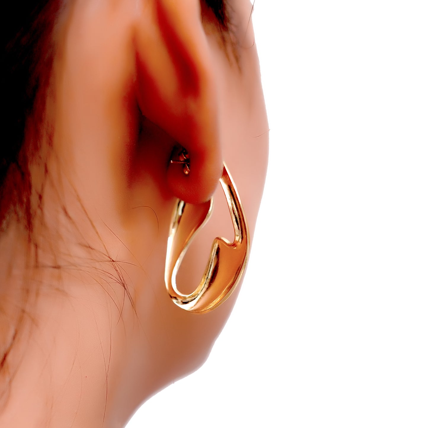 Anti-Tarnish Abstract Oval Earrings for Women