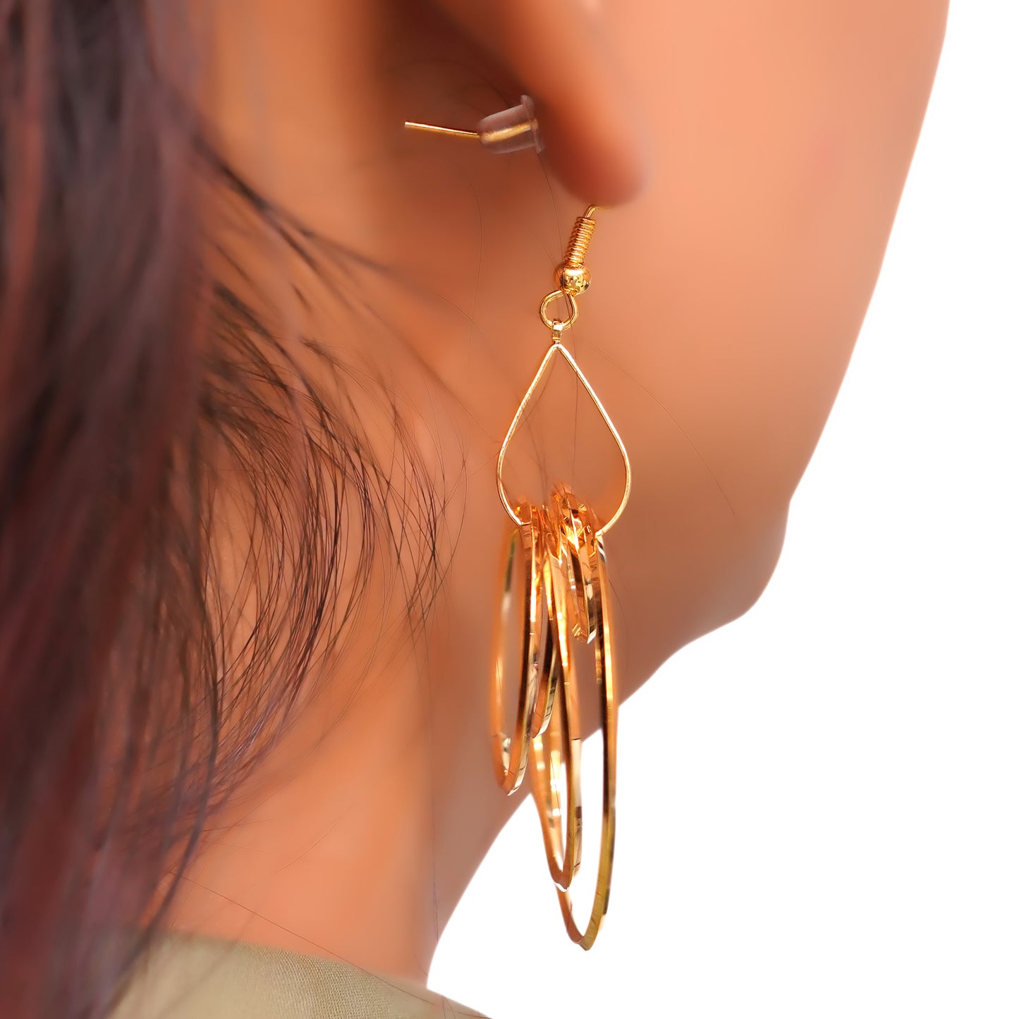 Anti-Tarnish Multi-Hoop Statement Earrings for Women