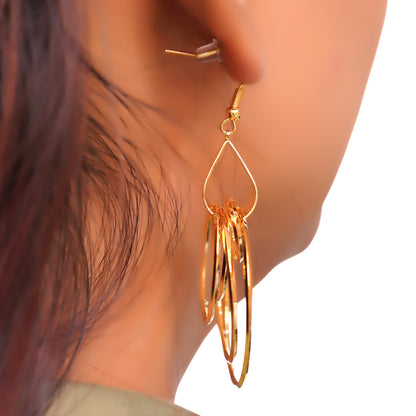 Anti-Tarnish Multi-Hoop Statement Earrings for Women