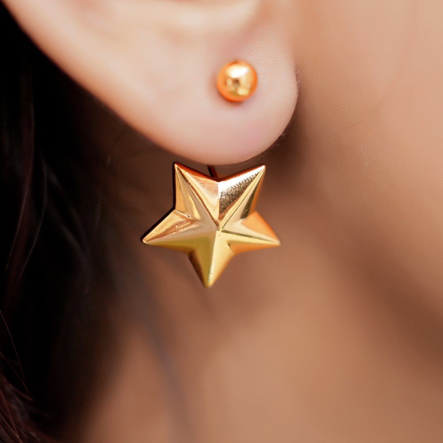 Anti-Tarnish Golden Star Stud Earring