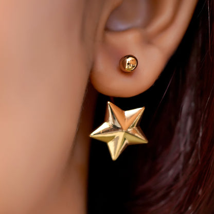 Anti-Tarnish Golden Star Stud Earring