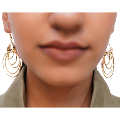 Anti-Tarnish Multi-Hoop Statement Earrings for Women