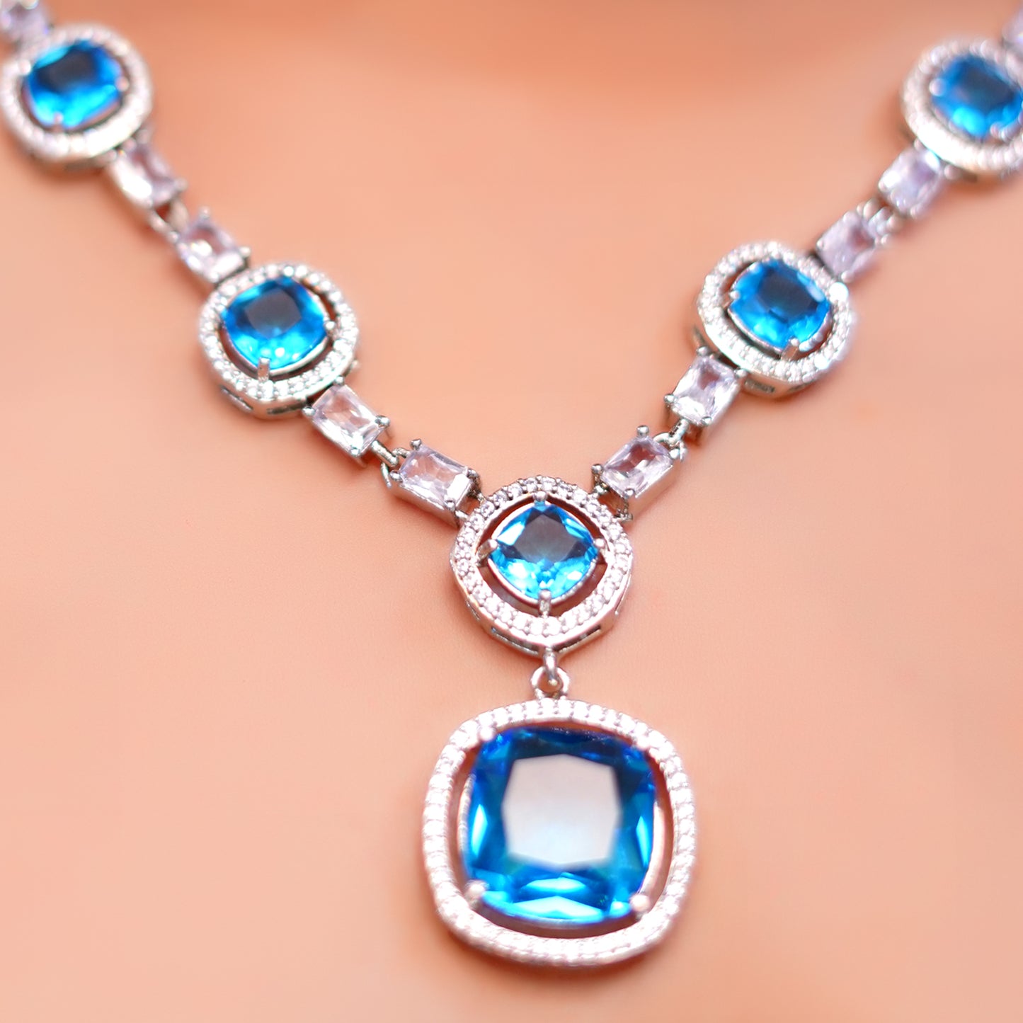 AD Necklace set with Earring for Women