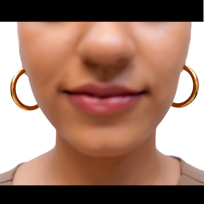 Anti-Tarnish Classic Gold Hoop Earring