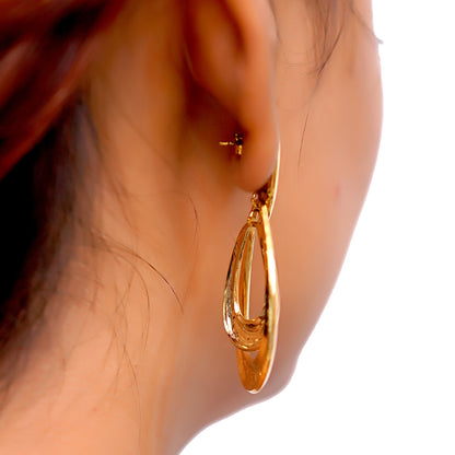 Bold Gold-Tone Loop Earrings for Women