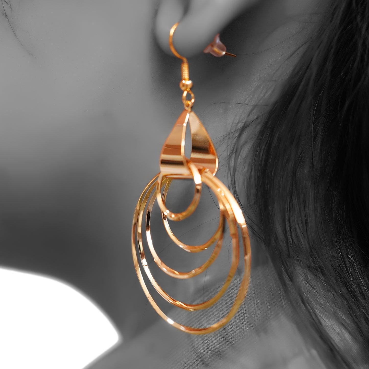 Anti-Tarnish Multi-Hoop Statement Earrings for Women