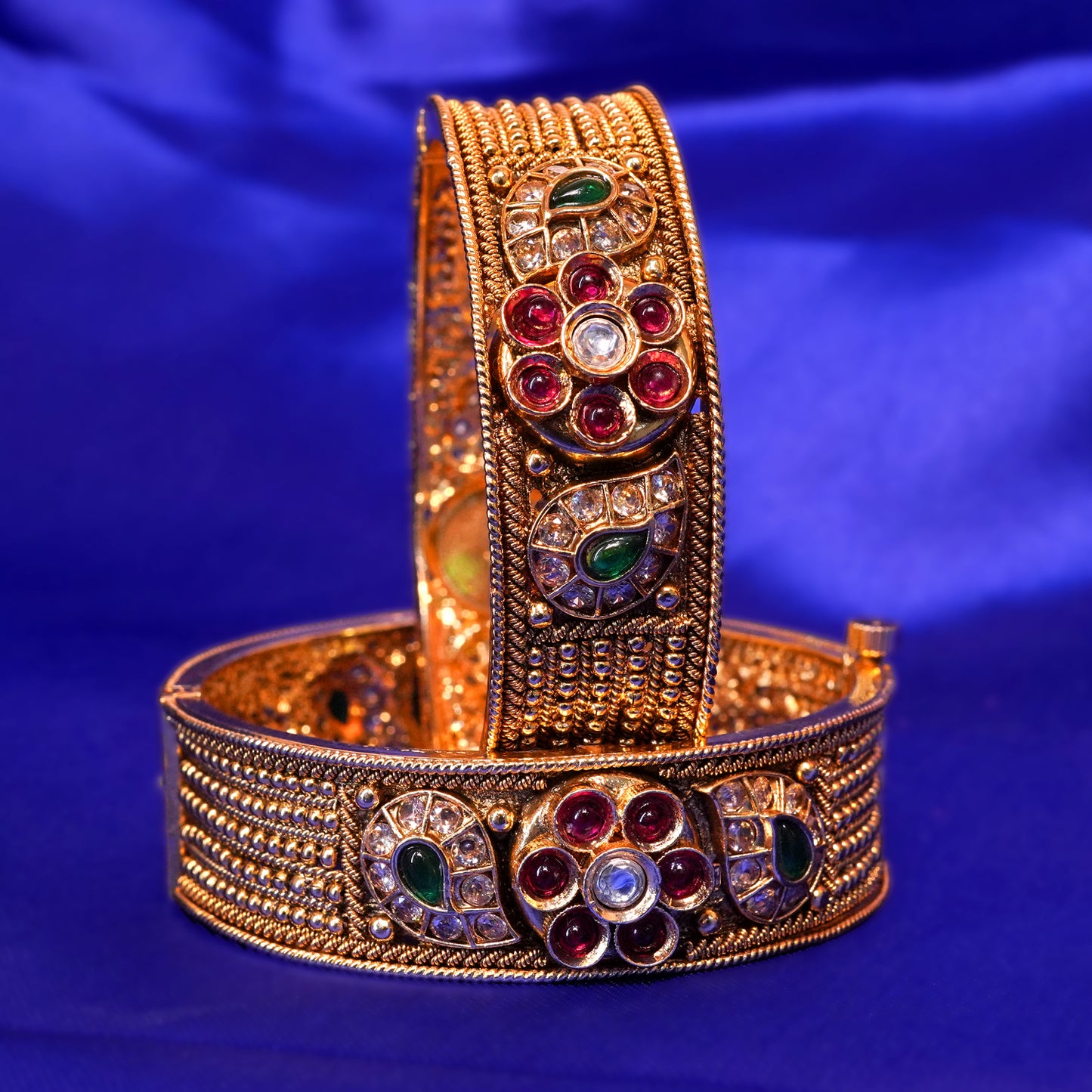 Gold Plated Artificial Bangles Set for Women