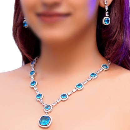 AD Necklace set with Earring for Women