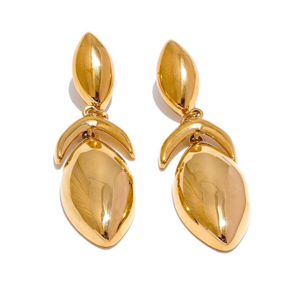 Geometric Temperament Drop Dangle Earrings – 18K Gold Plated